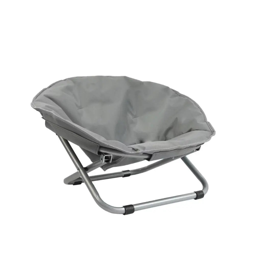 Elevated Folding Pet Moon Chair, Sturdy Metal Frame, Portable Indoor-Outdoor Travel Pet Furniture for Dogs & Cats, Sofa Bed Ice Silk
