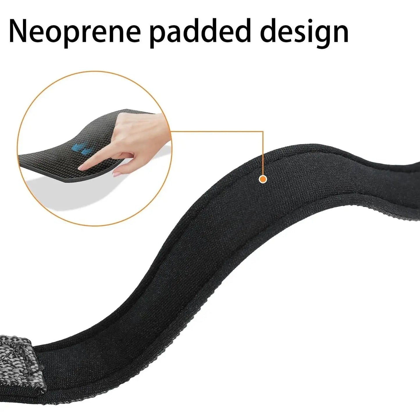 Airtag-Compatible Waterproof Dog Collar with Reflective Soft Padding and Adjustable Fit for Large Breeds