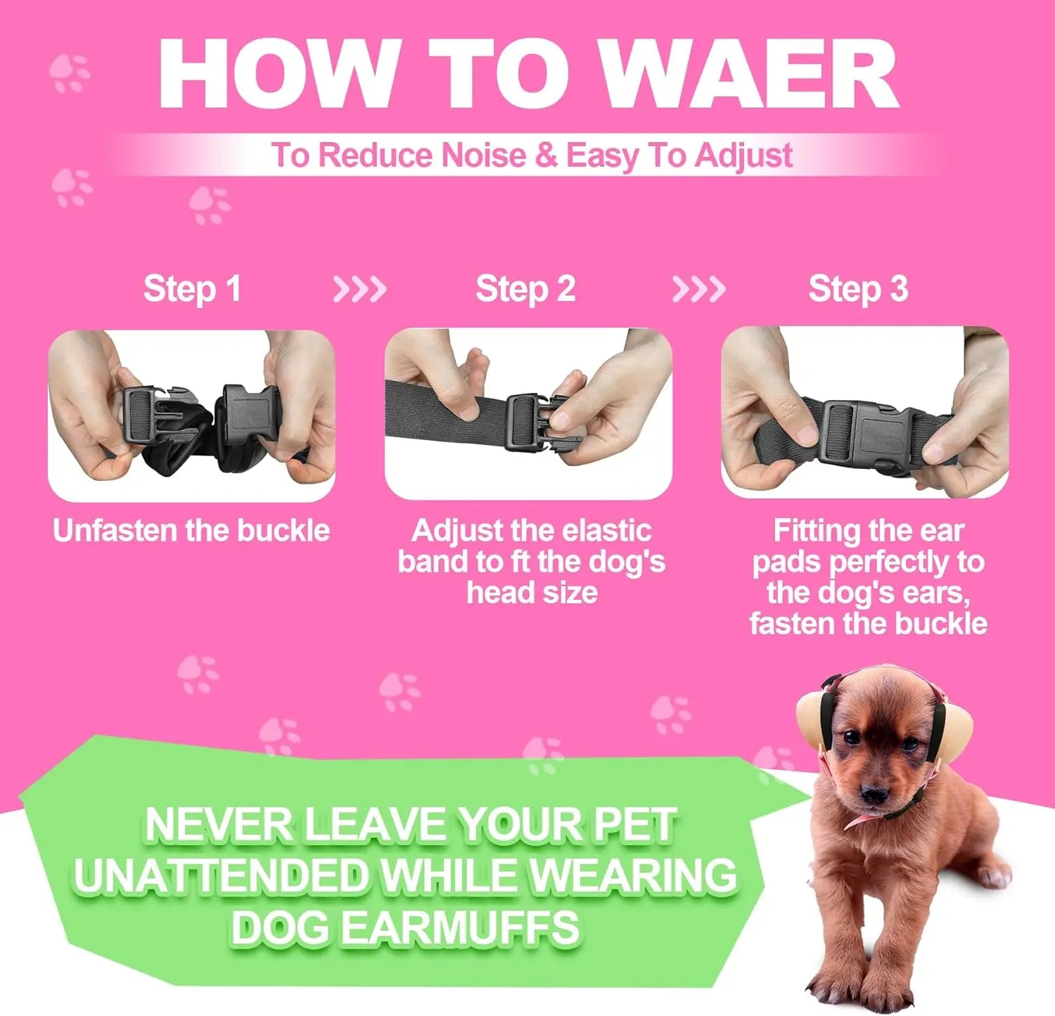 PROHEAR Multi-Size Dog Ear Muffs - NRR 28Db Noise Cancelling Headphones with Adjustable Fit for Thunder, Shooting Range, Comfy Pet Hearing Protection Summerwins Dealsforyoudays