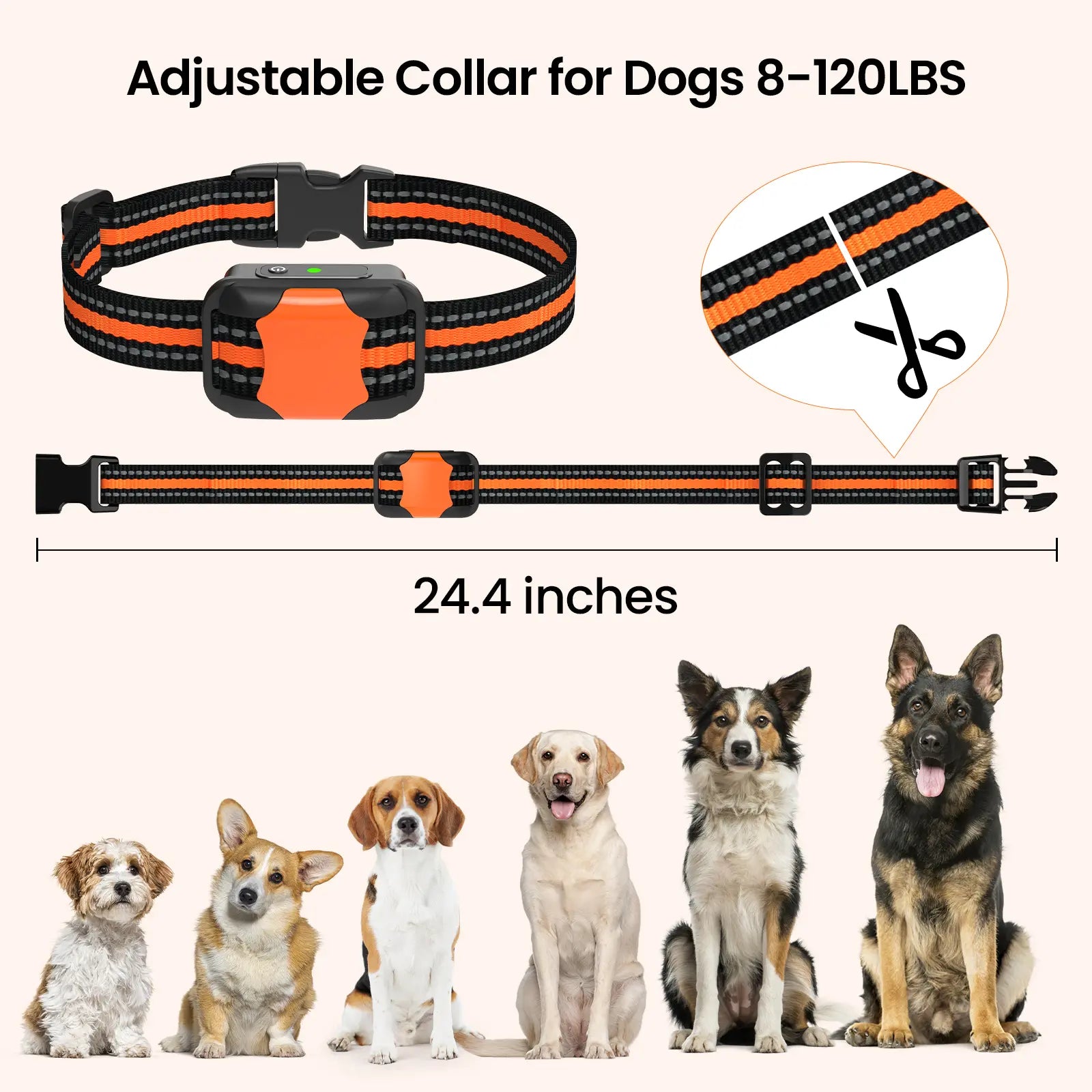 【Collar】Dog Training Collar 3300Ft Dog Training Behavior Aid, Remote IPX8 Waterproof with 4 Training Modes, Outdoor Rechargeable E-Collar