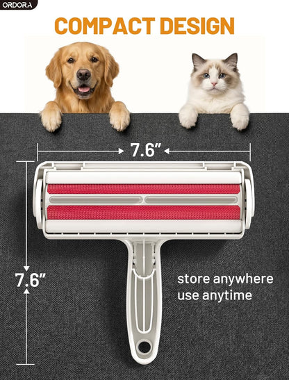 Eco-Friendly Pet Hair Removal Tool: Reusable Lint Roller for Efficient Hair Removal from Furniture, Bedding, and Vehicles in Multi-Pet Homes