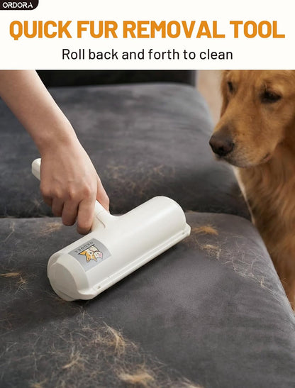 Eco-Friendly Pet Hair Removal Tool: Reusable Lint Roller for Efficient Hair Removal from Furniture, Bedding, and Vehicles in Multi-Pet Homes