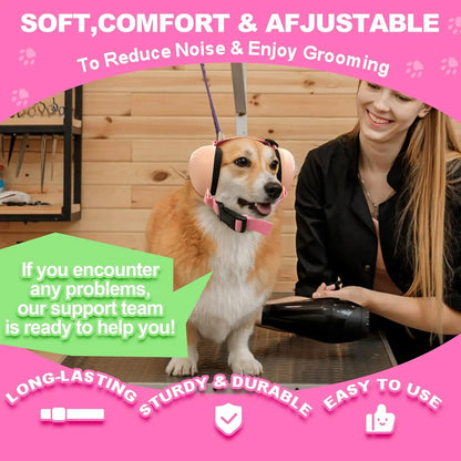 PROHEAR Multi-Size Dog Ear Muffs - NRR 28Db Noise Cancelling Headphones with Adjustable Fit for Thunder, Shooting Range, Comfy Pet Hearing Protection Summerwins Dealsforyoudays