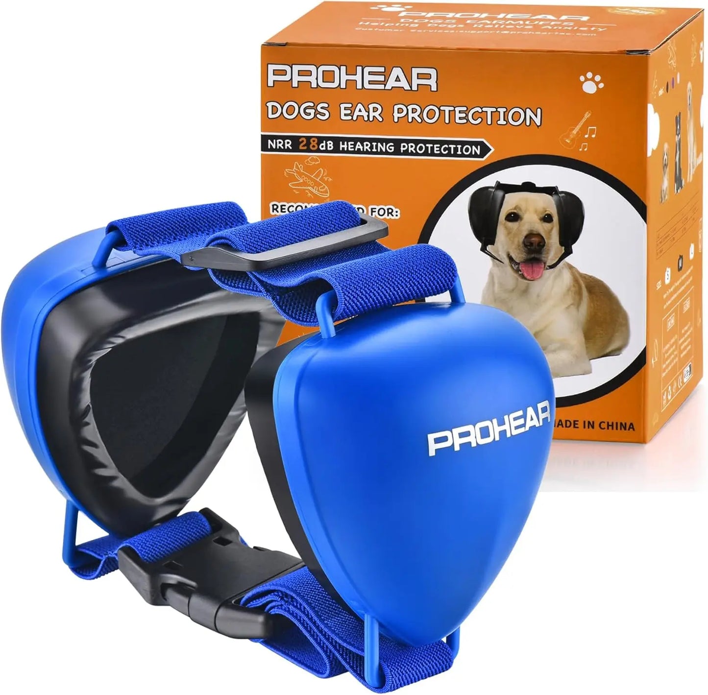 PROHEAR Multi-Size Dog Ear Muffs - NRR 28Db Noise Cancelling Headphones with Adjustable Fit for Thunder, Shooting Range, Comfy Pet Hearing Protection Summerwins Dealsforyoudays