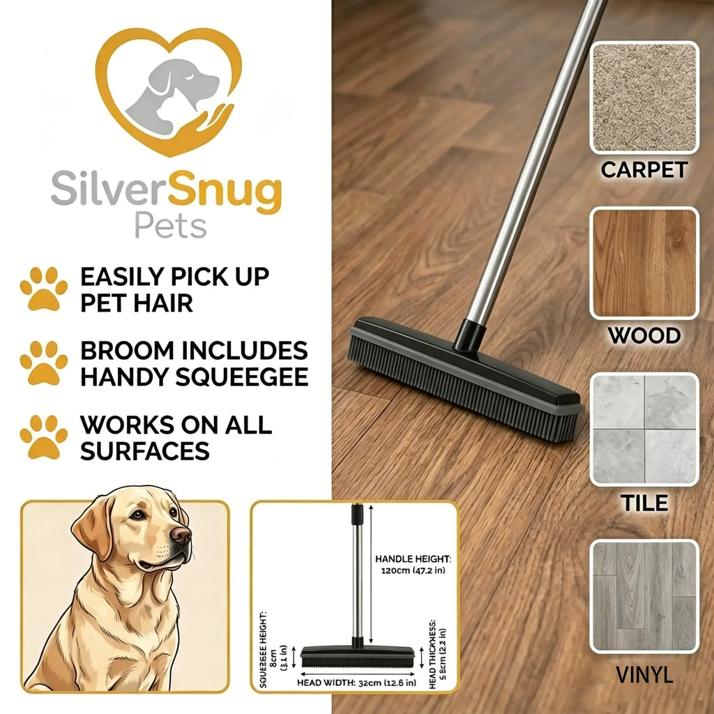 Pet Hair Removal Broom,Hair Resistant Household Floor Scrubber